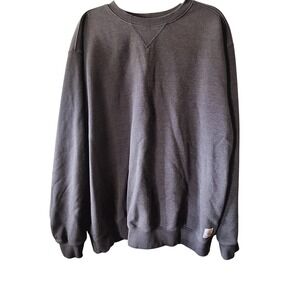 Carhartt Mens Loose Fit Crewneck Sweatshirt Charcoal Gray‎ XL Pullover Fleece